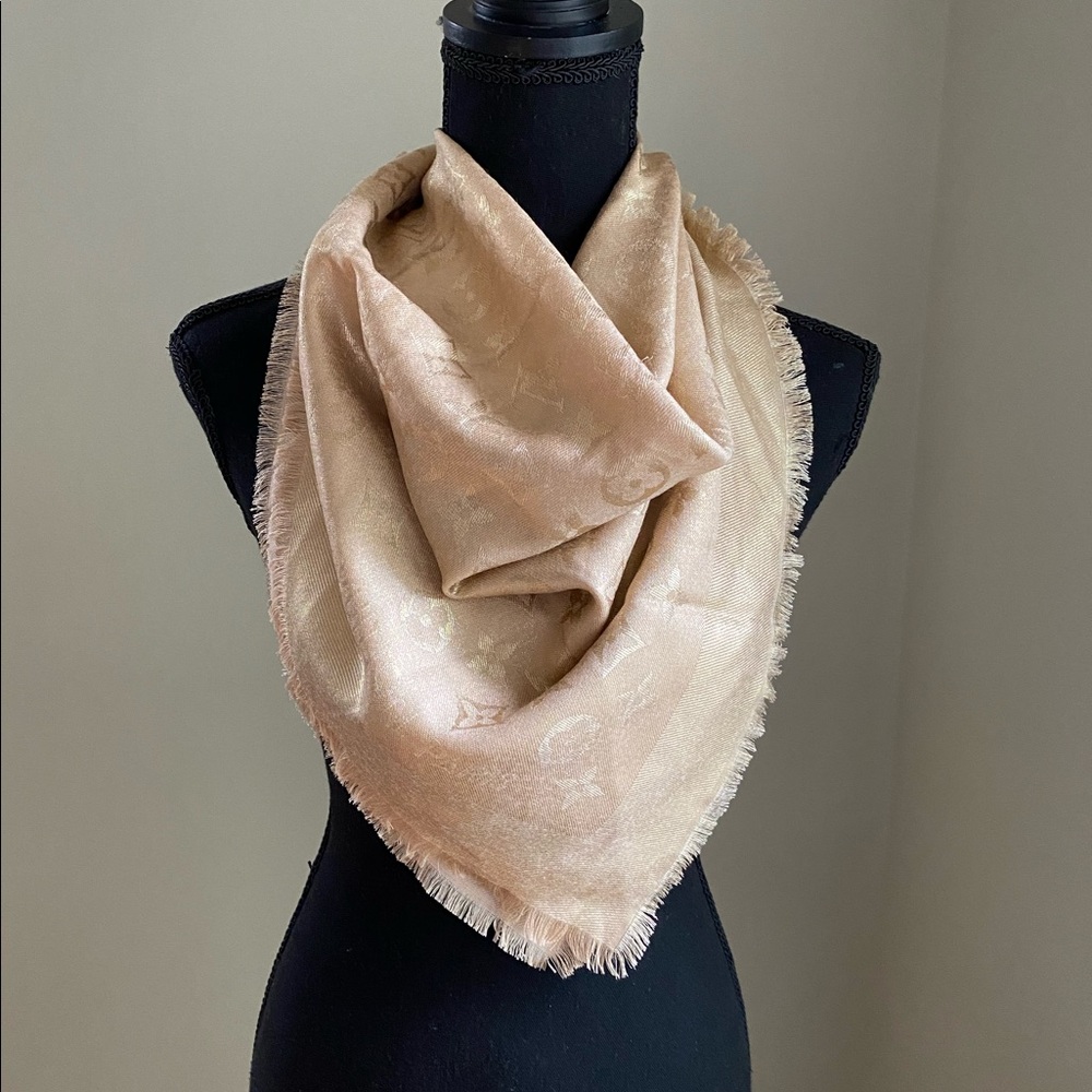 Louis Vuitton Monogram Shine Square Scarf